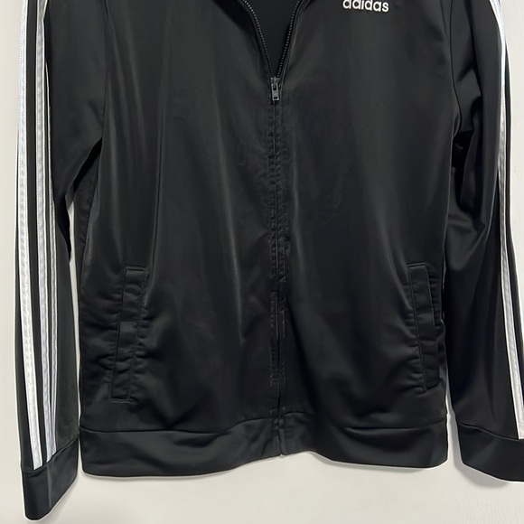 ADIDAS Full Zip Jacket Size XL 18/20 Black and White - Picture 3 of 6